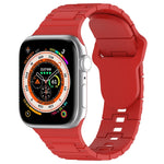 Square Buckle Armor Style Silicone Watch Band, For Apple Watch 5 44mm, For Apple Watch 5 40mm, For Apple Watch 4 44mm