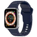 Square Buckle Armor Style Silicone Watch Band, For Apple Watch 3 42mm, For Apple Watch 2 42mm, For Apple Watch 2 38mm