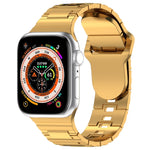Square Buckle Armor Style Silicone Watch Band, For Apple Watch 42mm, For Apple Watch 38mm, For Apple Watch Ultra 2 49mm