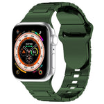 Square Buckle Armor Style Silicone Watch Band, For Apple Watch 42mm, For Apple Watch 38mm, For Apple Watch Ultra 2 49mm