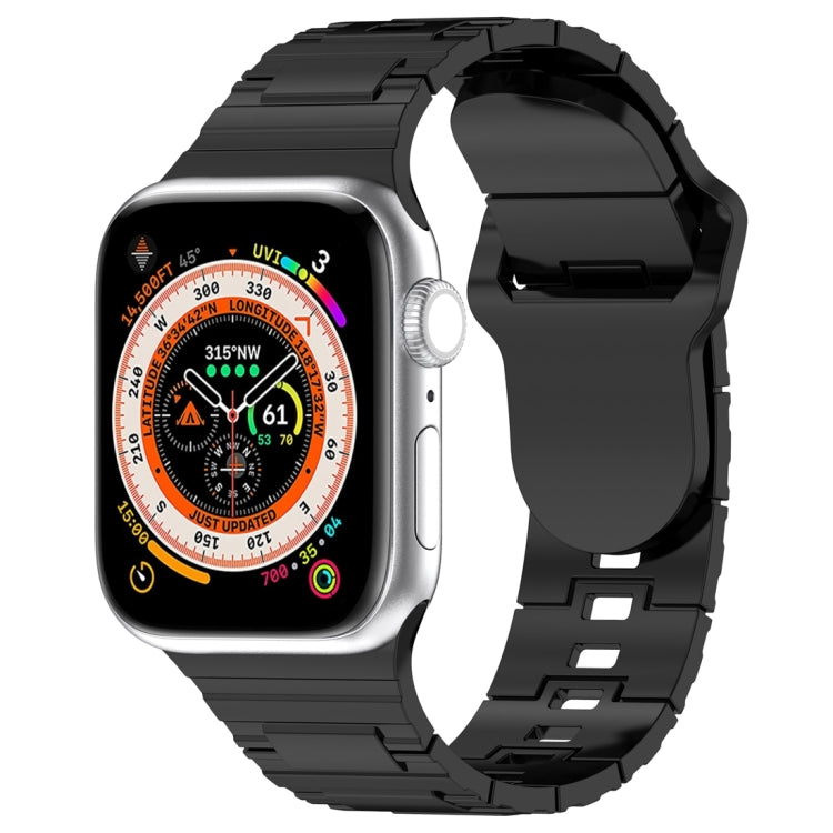Square Buckle Armor Style Silicone Watch Band, For Apple Watch 42mm, For Apple Watch 38mm, For Apple Watch Ultra 2 49mm