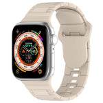 Square Buckle Armor Style Silicone Watch Band, For Apple Watch 42mm, For Apple Watch 38mm, For Apple Watch Ultra 2 49mm