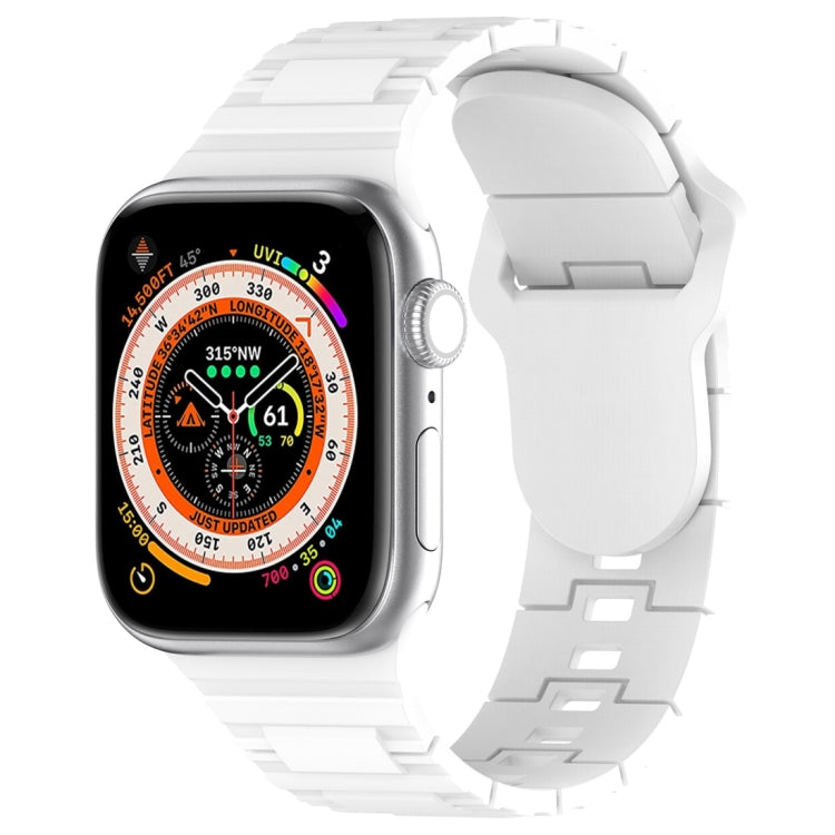 Square Buckle Armor Style Silicone Watch Band, For Apple Watch 42mm, For Apple Watch 38mm, For Apple Watch Ultra 2 49mm