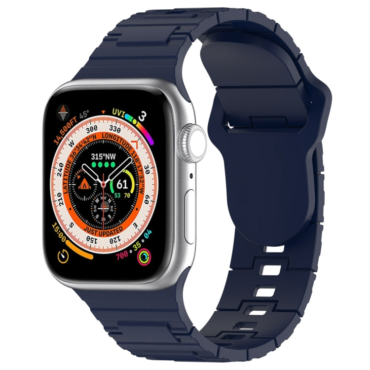 Square Buckle Armor Style Silicone Watch Band, For Apple Watch 42mm, For Apple Watch 38mm, For Apple Watch Ultra 2 49mm