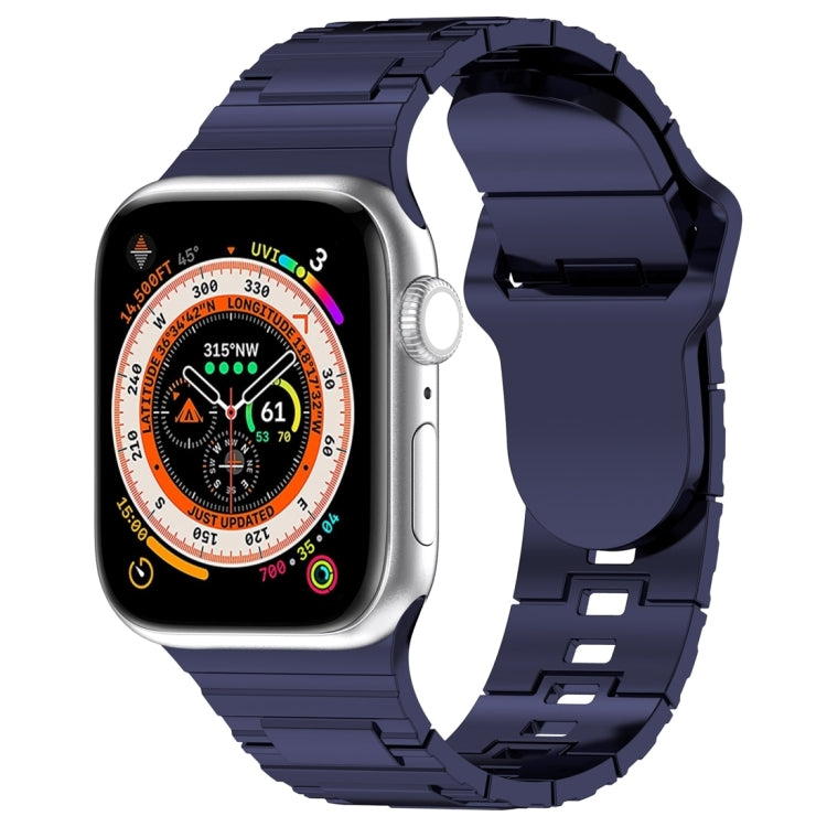 Square Buckle Armor Style Silicone Watch Band, For Apple Watch SE 2023 44mm, For Apple Watch Ultra 49mm, For Apple Watch 8 41mm