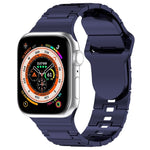 Square Buckle Armor Style Silicone Watch Band, For Apple Watch 4 40mm, For Apple Watch SE 2023 40mm, For Apple Watch 3 38mm