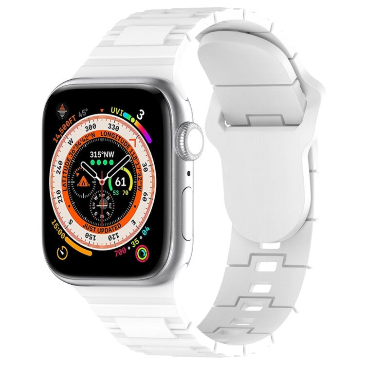 Square Buckle Armor Style Silicone Watch Band, For Apple Watch 42mm, For Apple Watch 38mm, For Apple Watch Ultra 2 49mm