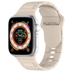 Square Buckle Armor Style Silicone Watch Band, For Apple Watch 42mm, For Apple Watch 38mm, For Apple Watch Ultra 2 49mm