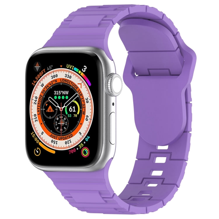 Square Buckle Armor Style Silicone Watch Band, For Apple Watch 42mm, For Apple Watch 38mm, For Apple Watch Ultra 2 49mm