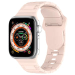 Square Buckle Armor Style Silicone Watch Band, For Apple Watch 9 45mm, For Apple Watch 9 41mm