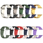 Square Buckle Armor Style Silicone Watch Band, For Apple Watch 42mm, For Apple Watch 38mm, For Apple Watch Ultra 2 49mm