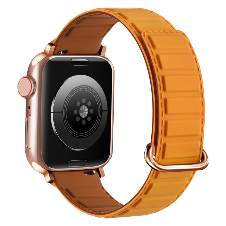 Reverse Buckle Magnetic Silicone Watch Band, For Apple Watch Series 9 41mm, For Apple Watch Ultra 49mm, For Apple Watch Series 8 41mm