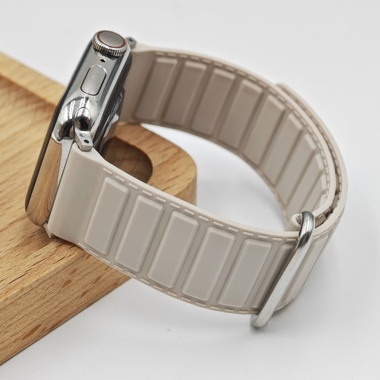 Reverse Buckle Magnetic Silicone Watch Band, For Apple Watch Series 7 41mm, For Apple Watch Series 7 45mm, For Apple Watch SE 40mm