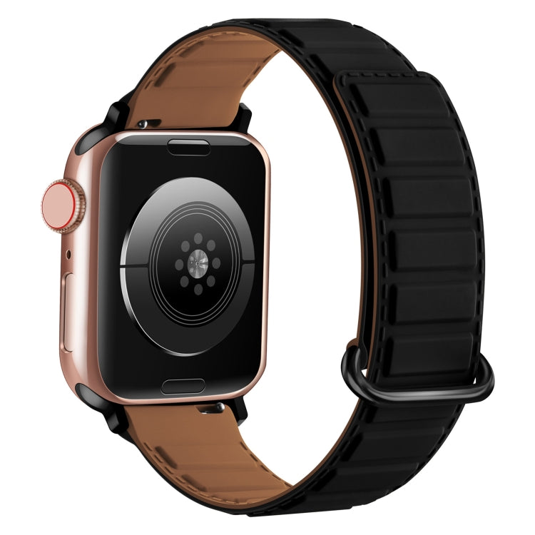 Reverse Buckle Magnetic Silicone Watch Band, For Apple Watch Series 7 41mm, For Apple Watch Series 7 45mm, For Apple Watch SE 40mm