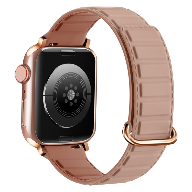 Reverse Buckle Magnetic Silicone Watch Band, For Apple Watch Series 7 41mm, For Apple Watch Series 7 45mm, For Apple Watch SE 40mm