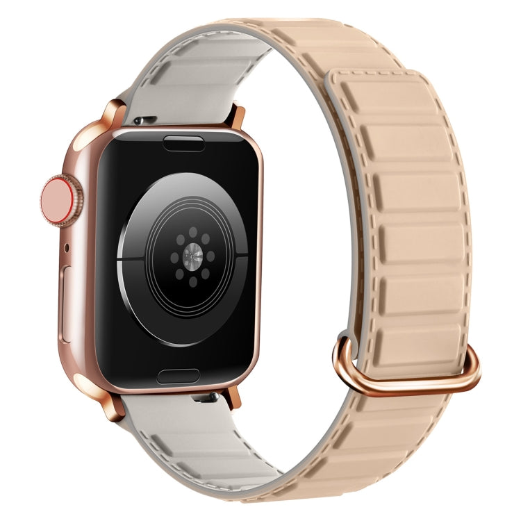 Reverse Buckle Magnetic Silicone Watch Band, For Apple Watch Series 7 41mm, For Apple Watch Series 7 45mm, For Apple Watch SE 40mm