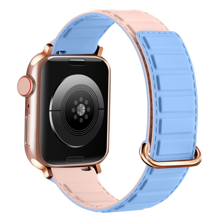 Reverse Buckle Magnetic Silicone Watch Band, For Apple Watch Series 7 41mm, For Apple Watch Series 7 45mm, For Apple Watch SE 40mm