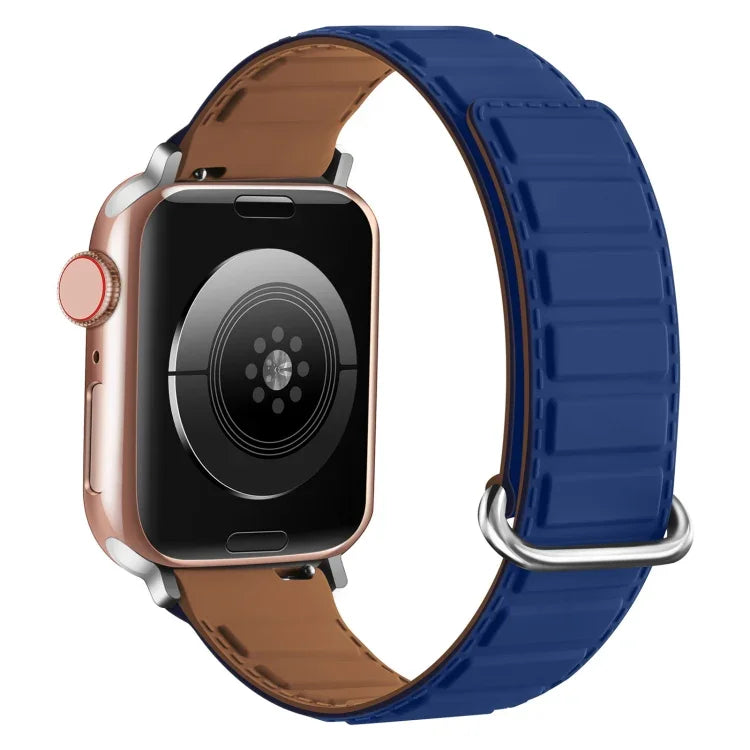 Reverse Buckle Magnetic Silicone Watch Band, For Apple Watch 38mm