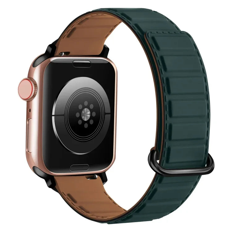 Reverse Buckle Magnetic Silicone Watch Band, For Apple Watch 38mm