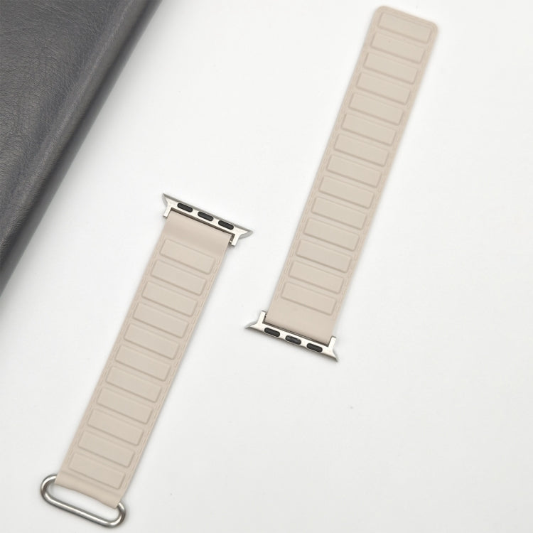 Reverse Buckle Magnetic Silicone Watch Band, For Apple Watch Series 9 41mm, For Apple Watch Ultra 49mm, For Apple Watch Series 8 41mm