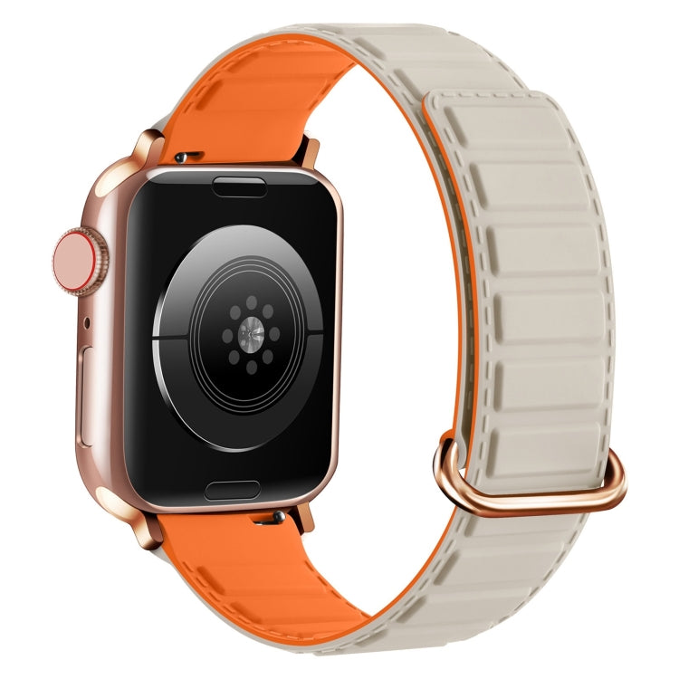 Reverse Buckle Magnetic Silicone Watch Band, For Apple Watch Series 9 41mm, For Apple Watch Ultra 49mm, For Apple Watch Series 8 41mm