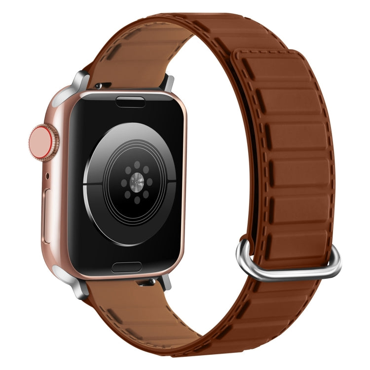 Reverse Buckle Magnetic Silicone Watch Band, For Apple Watch Series 10 46mm, For Apple Watch Series 10 42mm, For Apple Watch SE 2023 44mm