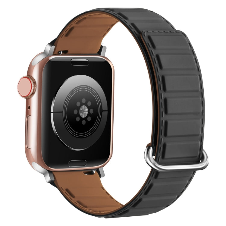 Reverse Buckle Magnetic Silicone Watch Band, For Apple Watch Series 10 46mm, For Apple Watch Series 10 42mm, For Apple Watch SE 2023 44mm