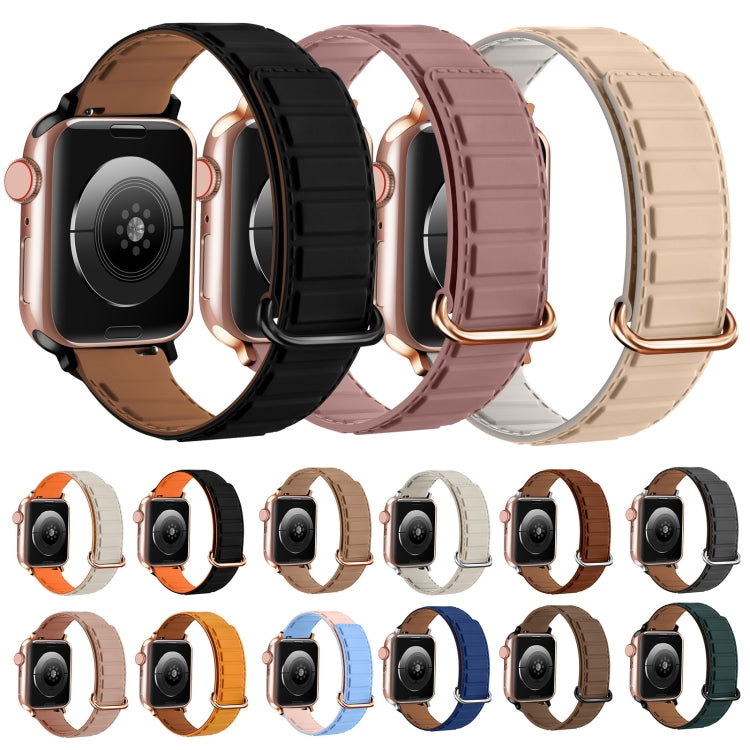 Reverse Buckle Magnetic Silicone Watch Band, For Apple Watch Series 10 46mm, For Apple Watch Series 10 42mm, For Apple Watch SE 2023 44mm