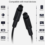 EMK Square Port to Square Port Digital Audio Speaker Optical Fiber Connecting Cable, 1m, 1.5m, 2m, 3m, 5m, 8m, 10m, 15m, 25m