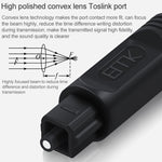 EMK Square Port to Square Port Digital Audio Speaker Optical Fiber Connecting Cable, 1m, 1.5m, 2m, 3m, 5m, 8m, 10m, 15m, 25m