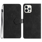 Flower Embossing Pattern Leather Phone Case, For iPhone 13 Pro, For iPhone 13