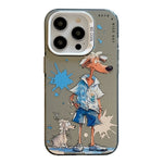 Animal Pattern Oil Painting Series PC + TPU Phone Case, For iPhone 14 Pro