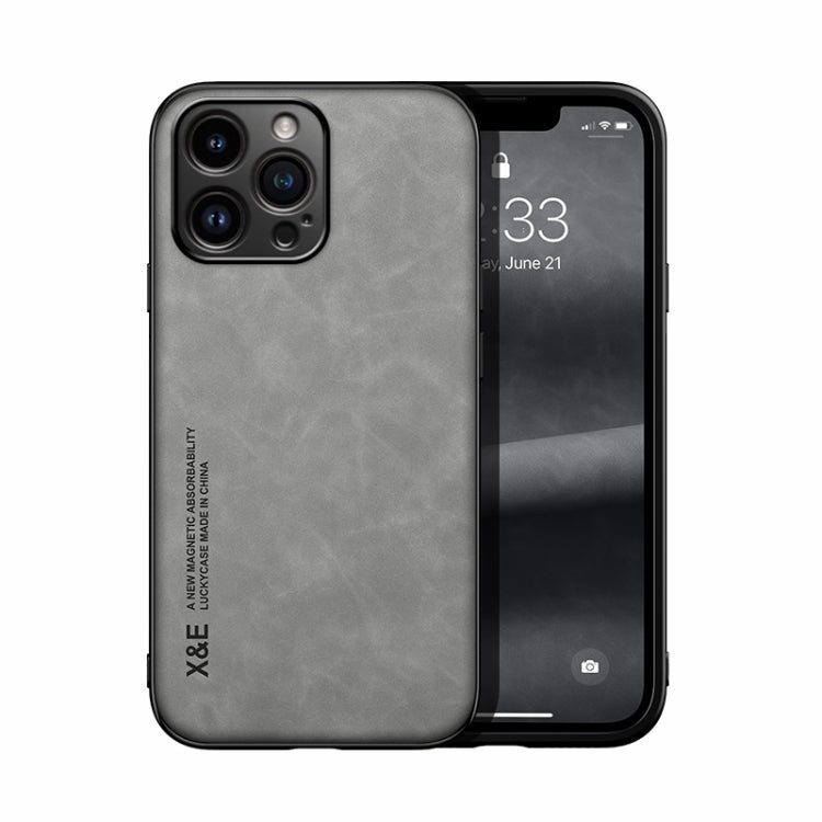 Skin Feel Magnetic Leather Back Phone Case, For iPhone 14, For iPhone 14 Pro, For iPhone 14 Pro Max