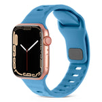 Square Buckle Stripes Silicone Watch Band, For Apple Watch Ultra 2 49mm, For Apple Watch Series 9 45mm