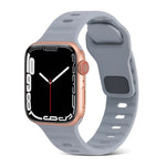 Square Buckle Stripes Silicone Watch Band, For Apple Watch SE 2023 44mm, For Apple Watch SE 2023 40mm