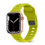 Square Buckle Stripes Silicone Watch Band, For Apple Watch SE 2023 44mm, For Apple Watch SE 2023 40mm
