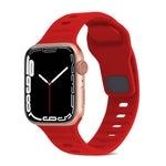 Square Buckle Stripes Silicone Watch Band, For Apple Watch SE 2023 44mm, For Apple Watch SE 2023 40mm