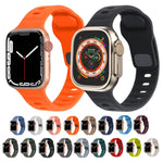 Square Buckle Stripes Silicone Watch Band, For Apple Watch SE 2023 44mm, For Apple Watch SE 2023 40mm