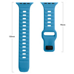 Square Buckle Stripes Silicone Watch Band, For Apple Watch Series 10 46mm, For Apple Watch Series 10 42mm