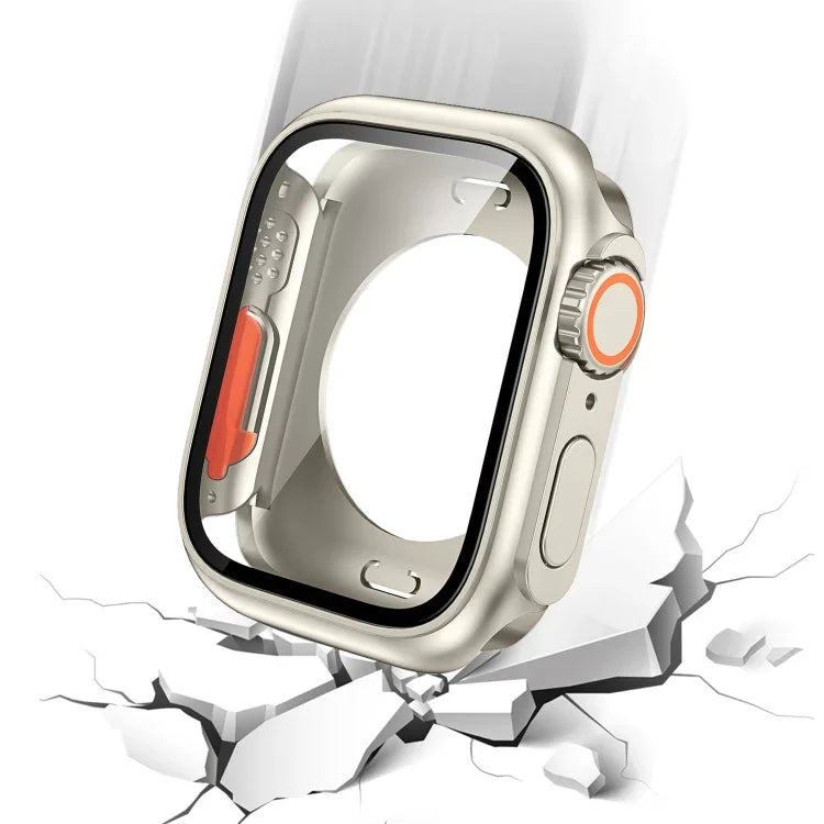 Change to Ultra 49mm All-Inclusive Film Hybrid PC Watch Case, For Apple Watch Series 6 / 5 / 4 / SE 44mm, For Apple Watch Series 6 / 5 / 4 / SE 40mm, For Apple Watch Series 9 / 8 / 7 45mm, For Apple Watch Series 9 / 8 / 7 41mm