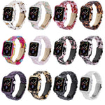 Printed Resin PC Watch Band Case Kit, For Apple Watch Series 6/5/4/SE 44mm, For Apple Watch Series 6/5/4/SE 40mm, For Apple Watch Series 9 / 8 / 7 45mm, For Apple Watch Series 9 / 8 / 7 41mm