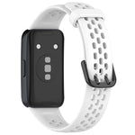 Solid Color Breathable Silicone Watch Band, For Huawei Band 10 / 9 / 8