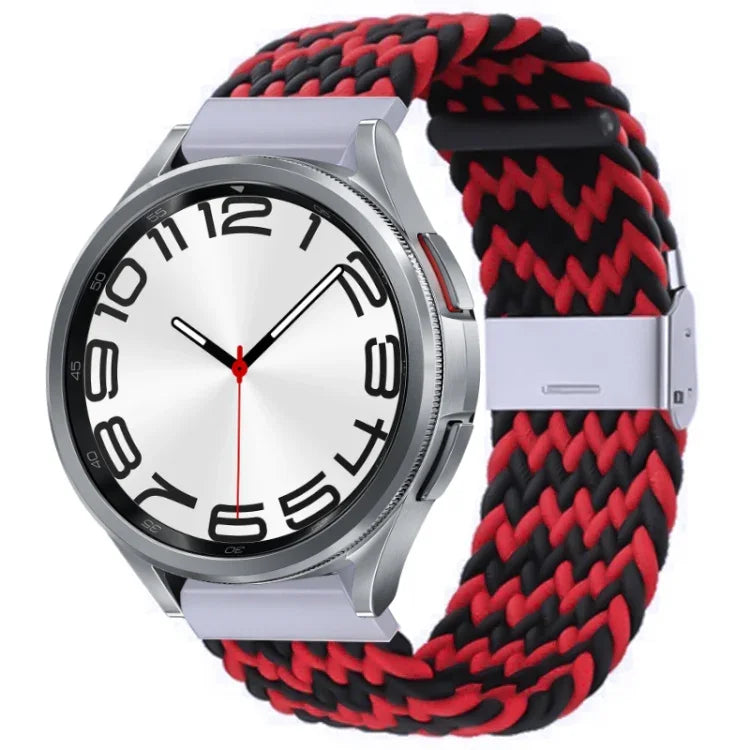 Nylon Braided Metal Buckle Watch Band, For Samsung Galaxy Watch 6 / 6 Classic