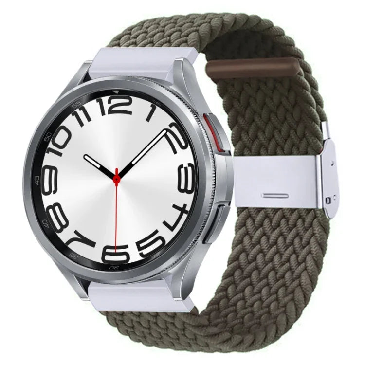 Nylon Braided Metal Buckle Watch Band, For Samsung Galaxy Watch 6 / 6 Classic