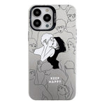Electroplated Silver Series PC Protective Phone Case, For iPhone 14, For iPhone 14 Pro