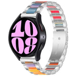 Three Bead Resin Metal Watch Band, For Samsung Galaxy Watch 6 / 6 Classic