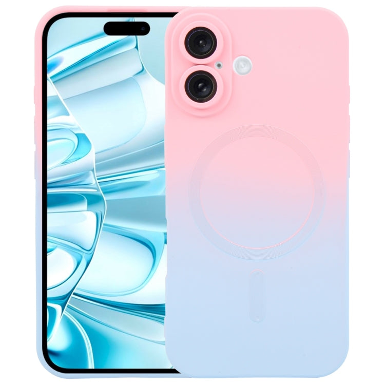 Liquid TPU Silicone Gradient MagSafe Phone Case, For iPhone 17e / 16e, For iPhone 17 Pro Max, For iPhone 17 Pro, For iPhone 17, For iPhone Air, For iPhone 16 Pro Max, For iPhone 16 Pro, For iPhone 16 Plus