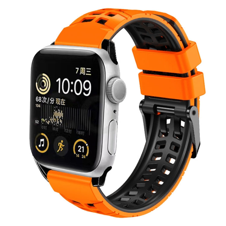Twill Dual-row Buckle Silicone Watch Band, For Apple Watch SE 40mm, For Apple Watch SE 44mm, For Apple Watch Series 7 41mm, For Apple Watch Series 7 45mm, For Apple Watch Series 6 40mm