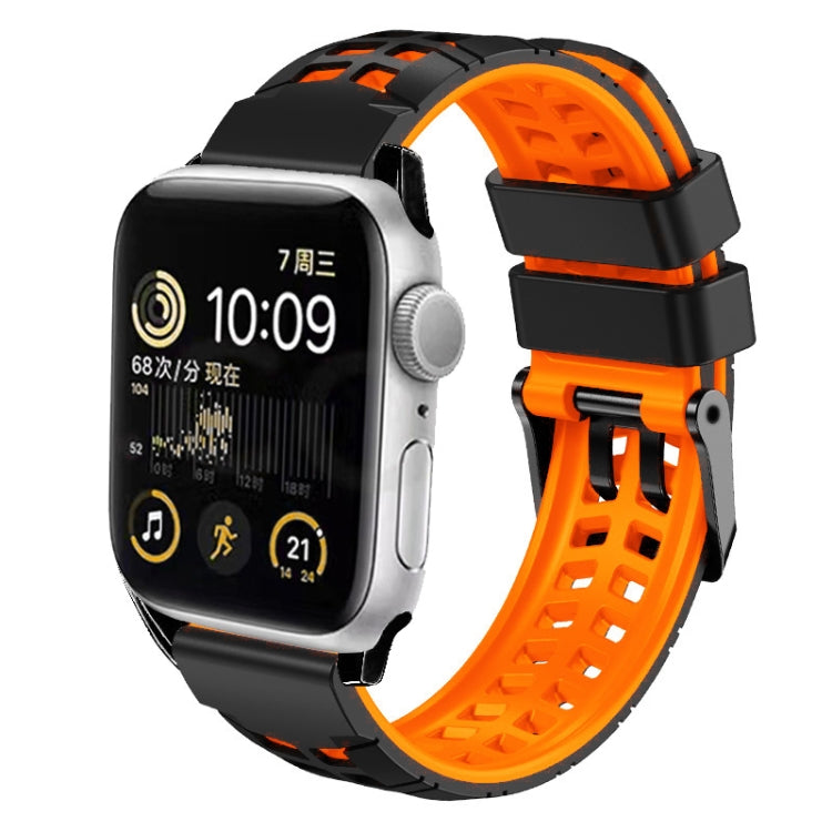 Twill Dual-row Buckle Silicone Watch Band, For Apple Watch Series 6 44mm, For Apple Watch Series 5 44mm, For Apple Watch Series 5 40mm, For Apple Watch Series 4 44mm, For Apple Watch Series 4 40mm