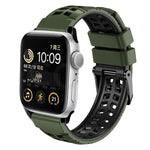 Twill Dual-row Buckle Silicone Watch Band, For Apple Watch Series 6 44mm, For Apple Watch Series 5 44mm, For Apple Watch Series 5 40mm, For Apple Watch Series 4 44mm, For Apple Watch 42mm